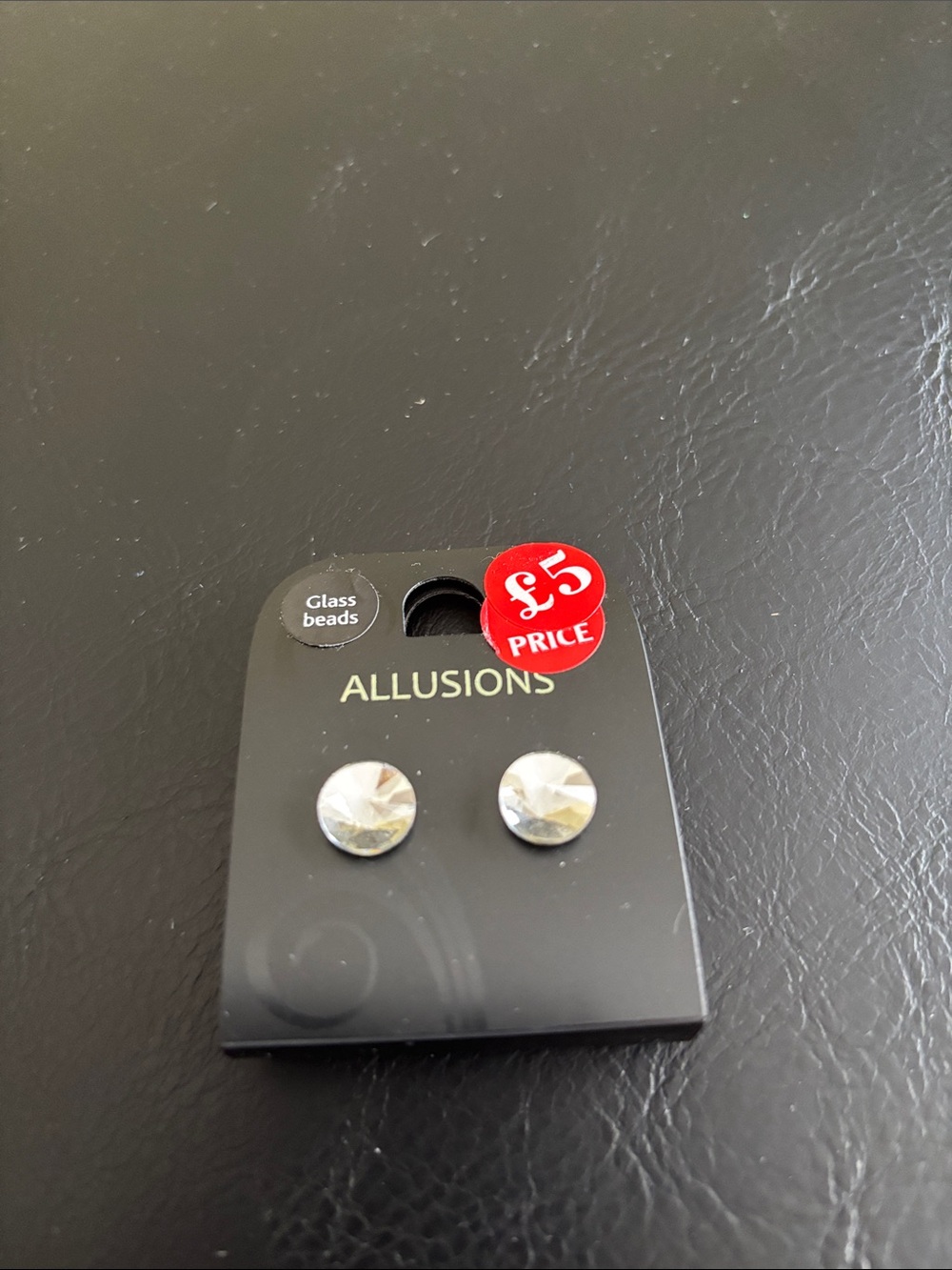 Marks & Spencer Silver Faceted Glass Bead Stud Earrings